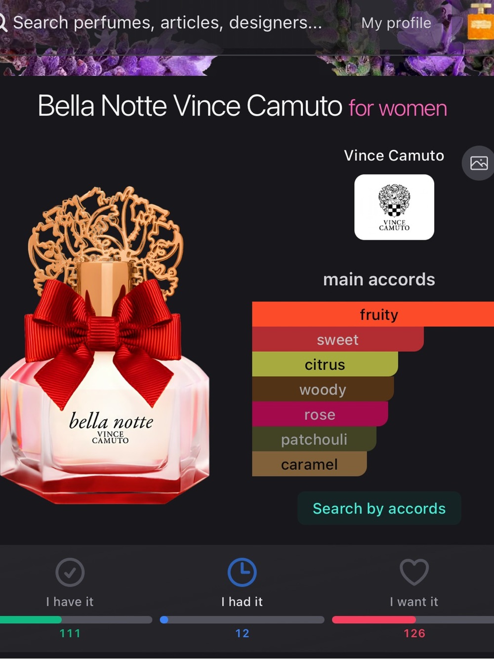 Vince Camuto Bella Notte 1.0 oz EDP - Picture 2 of 2